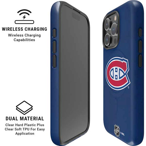 NHL Montreal Canadiens Distressed iPhone 16 Pro Max Magsafe Impact Case